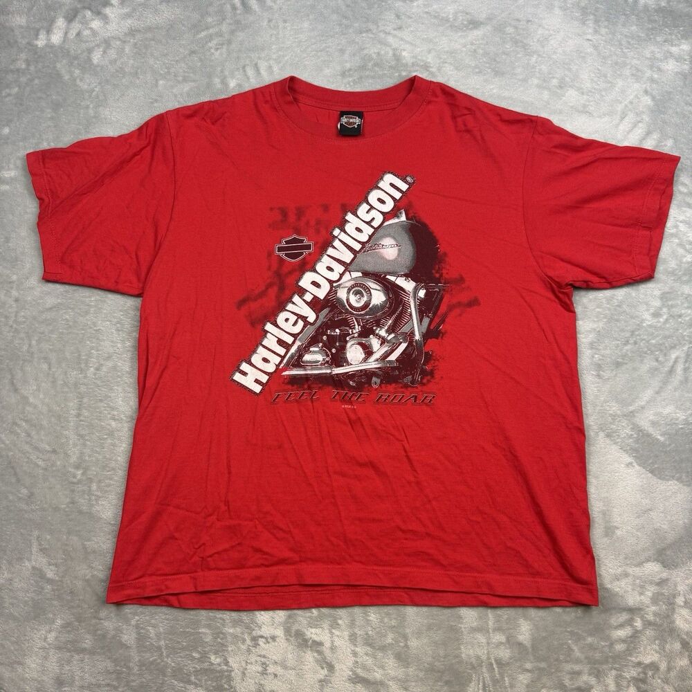 Harley-Davidson Big Twin Aruba T-Shirt Mens XXL Red Motorcycle Eagle Graphic